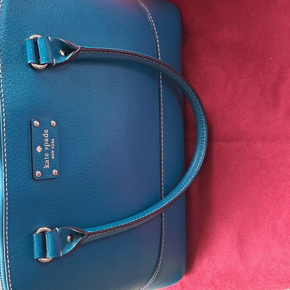 SALE Kate Spade Teal Blue Leather Shoulder Bag Great Used Condition - Picture 12 of 12